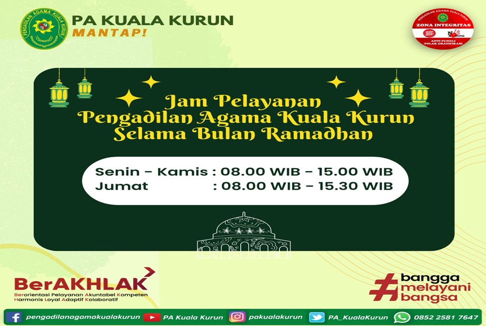 1. jam pelayanan