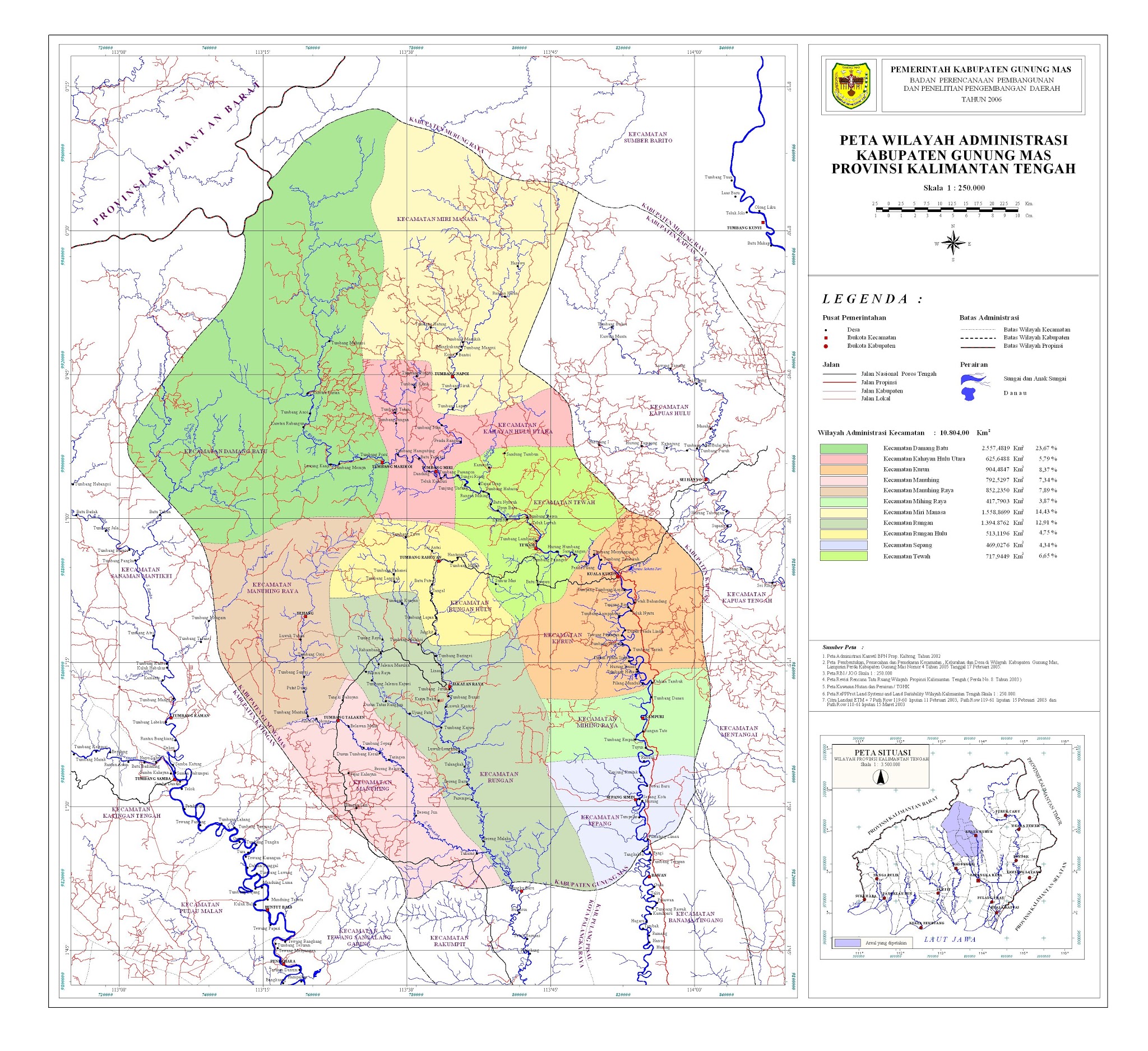 peta kabupaten gunungmas